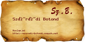 Szórádi Botond névjegykártya